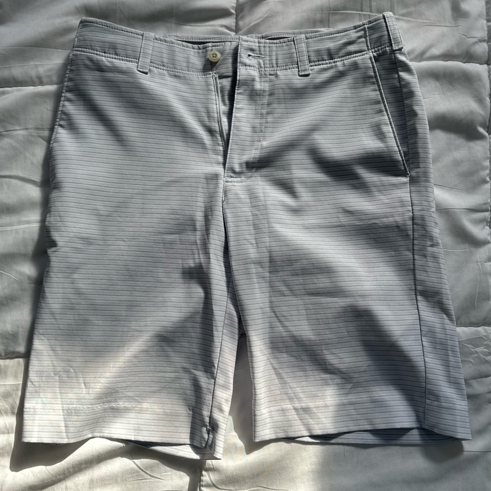 Men's Gray Striped Shorts